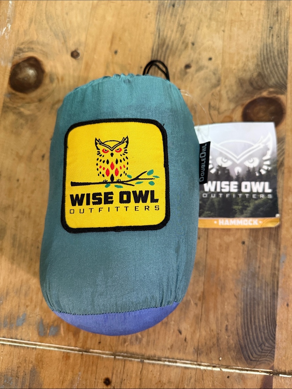 NWT Wise Owl Outfitters DoubleOwl Camping Hammock - Teal Blue